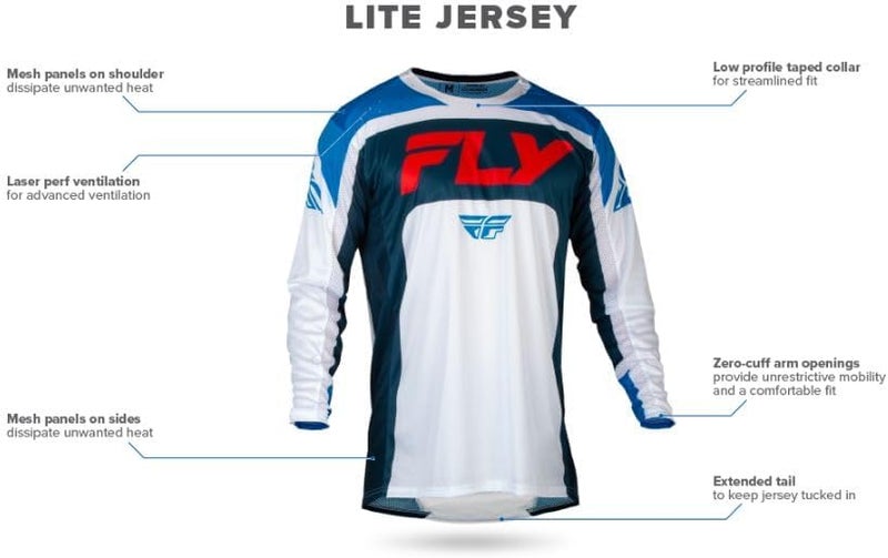 Fly Racing Men's Lite Adult Motocross & Mountain Bike Jersey + Pant Gear Set - For Dirt Bike, MTB, BMX, and Motorcycle Riding - Image 3